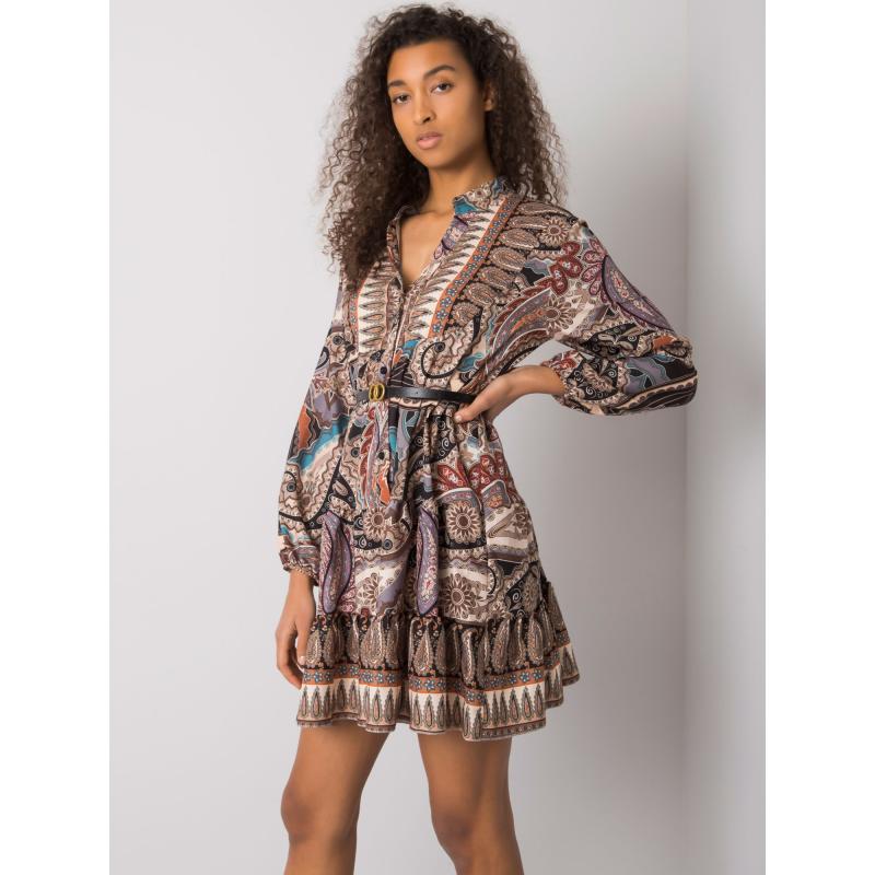 Női nyomtatott ruha MILAH fekete