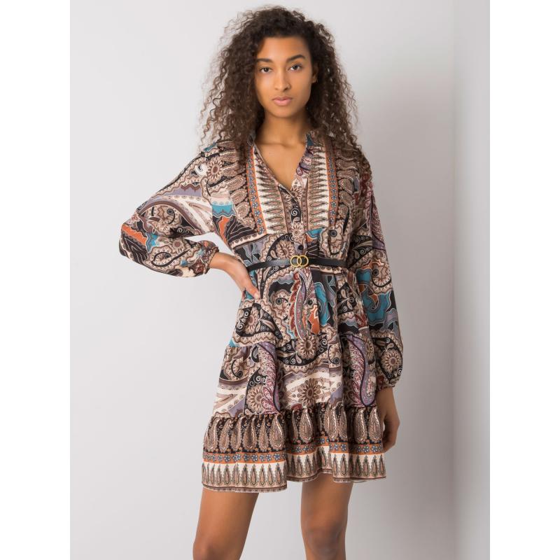 Női nyomtatott ruha MILAH fekete