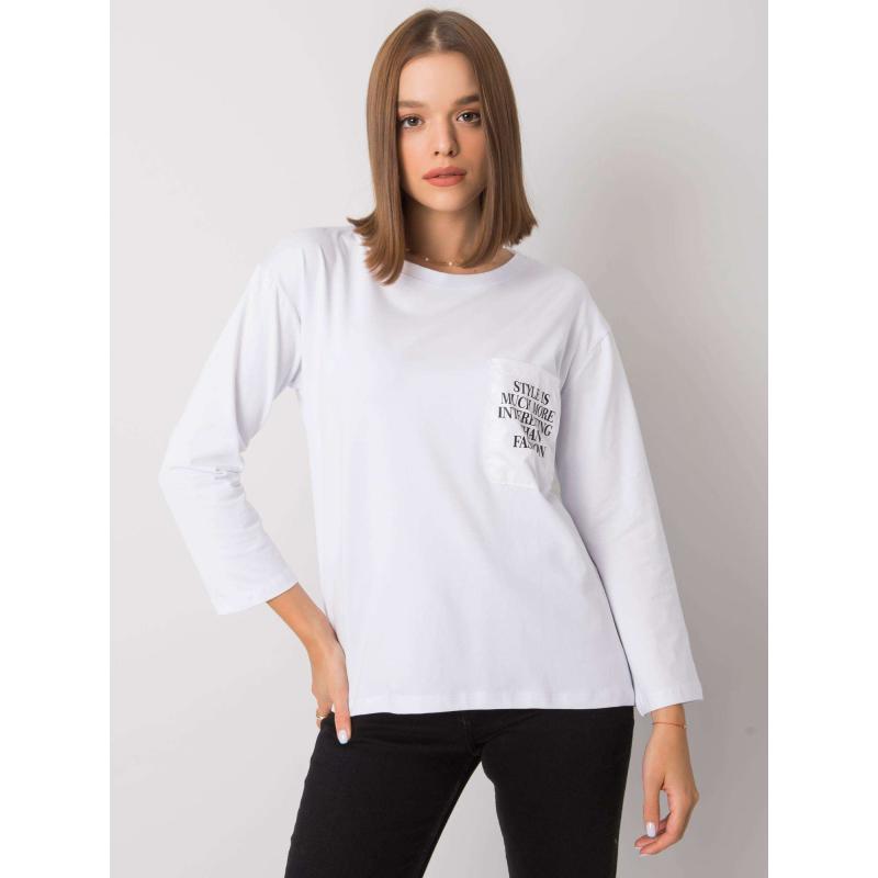 Női blúz zsebbel TIANNA fehér