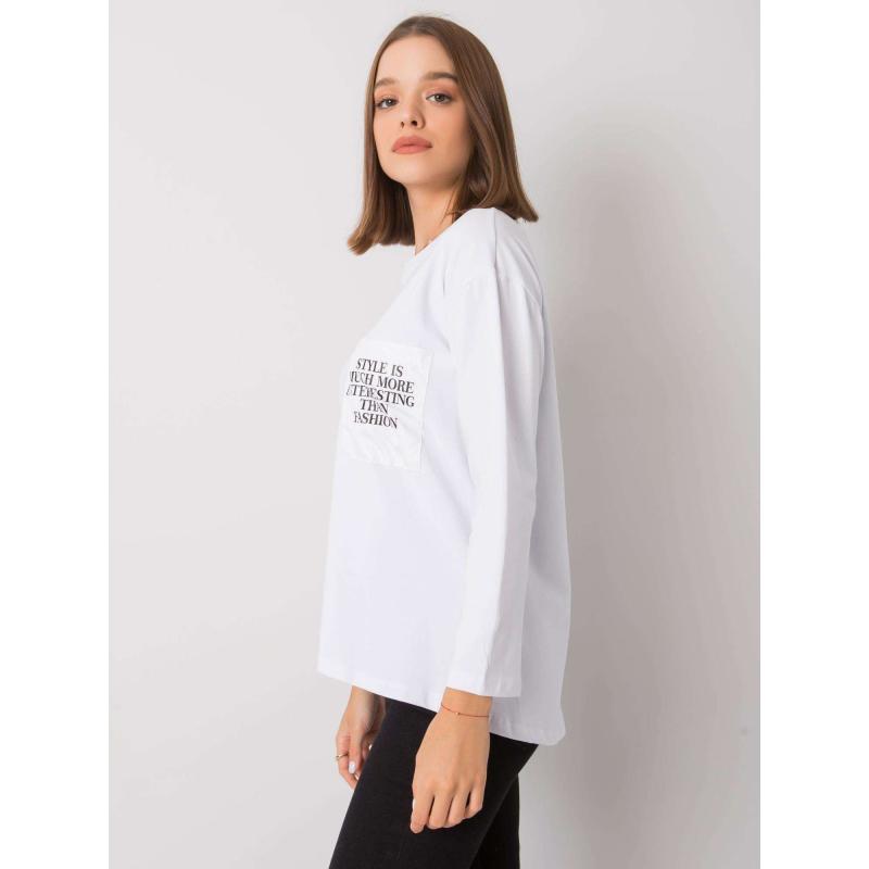 Női blúz zsebbel TIANNA fehér