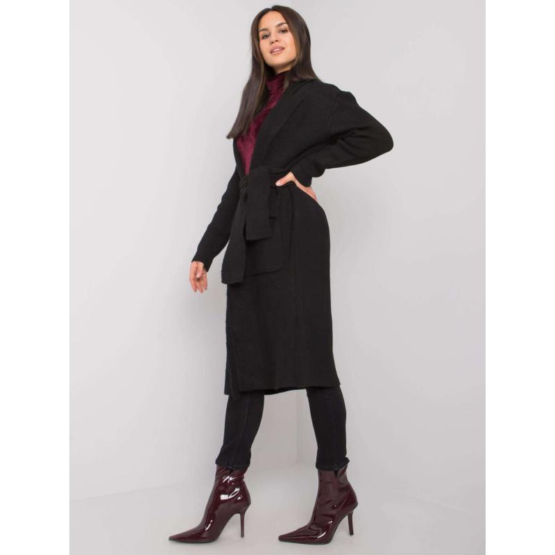 Cordie RUE PARIS fekete női kardigán nyakkendővel