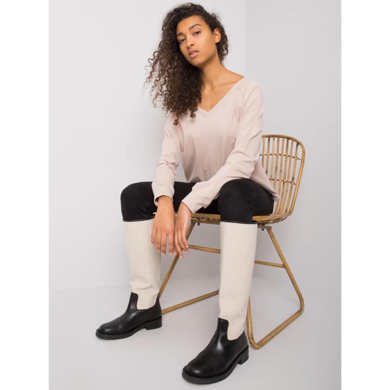 Dámská halenka s dlouhým rukávem Alexie RUE PARIS béžová 