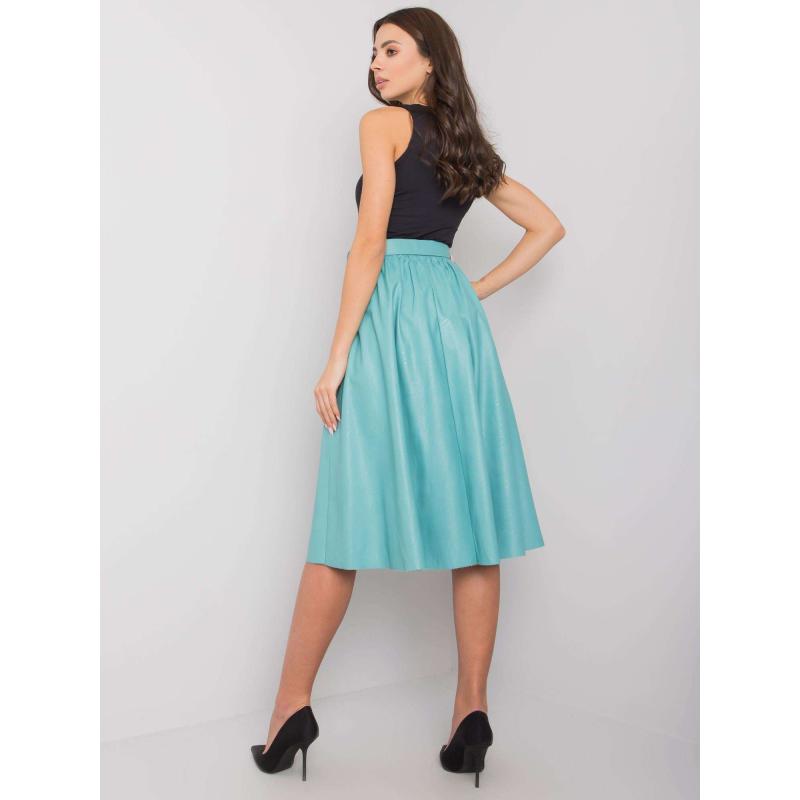 Dámska sukňa z ekokože GERRIE tyrkysová