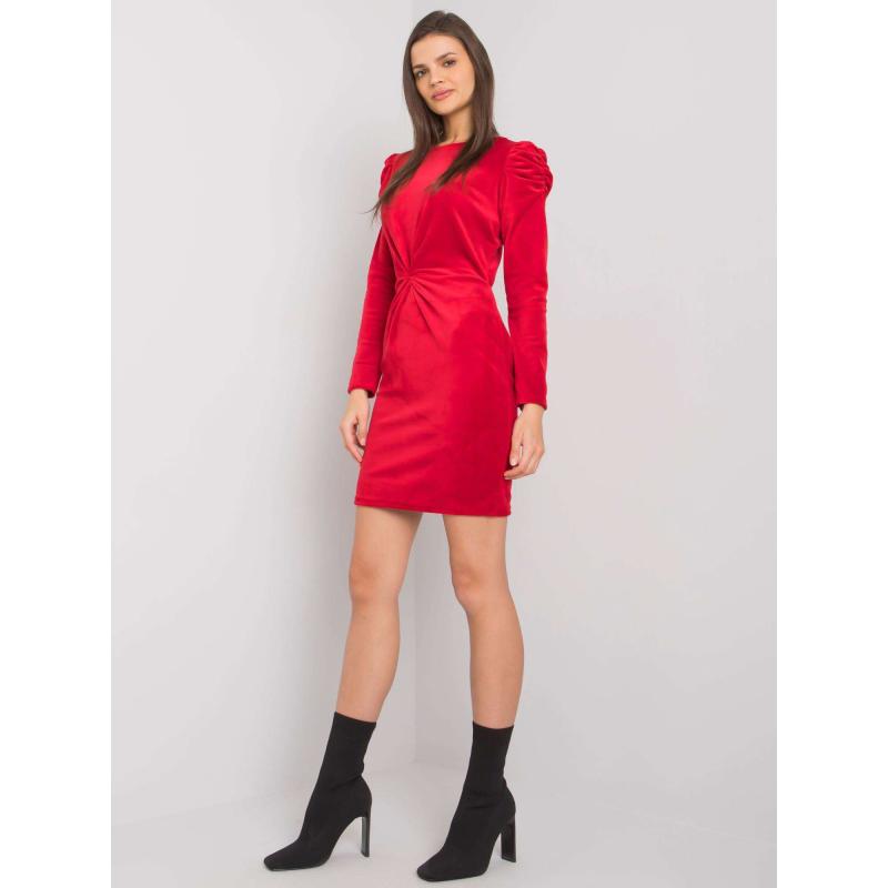 Női hosszú ujjú ruha Ellara RUE PARIS vörös