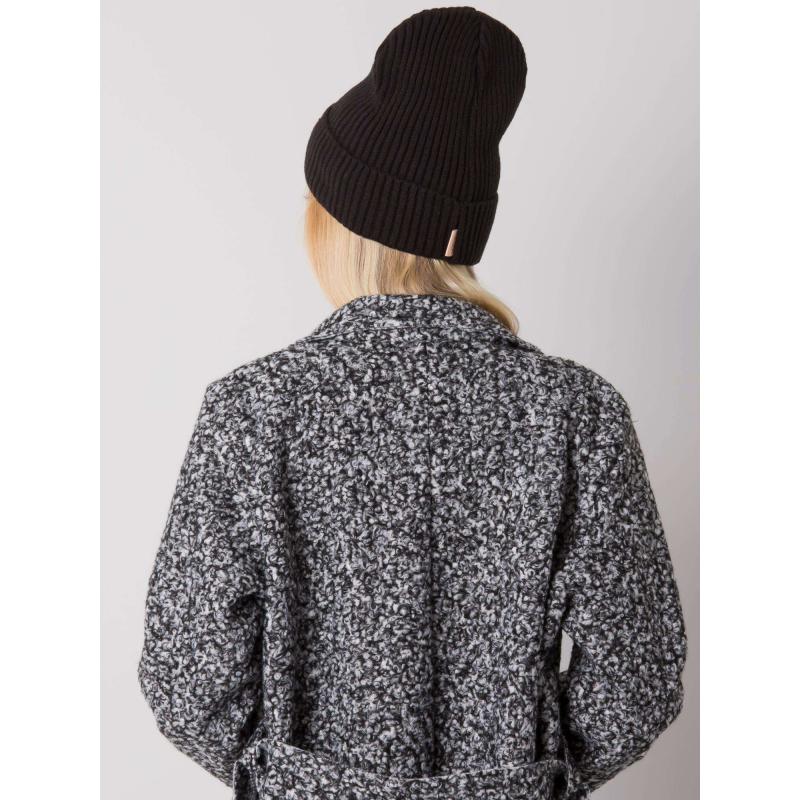 Dámská čepice pletená RUE PARIS černá 