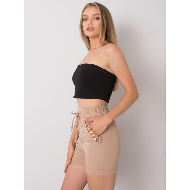 Dámské šortky s řetízkem FLANNERY béžové 