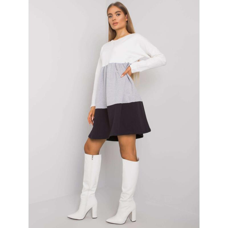 Dámské šaty s dlouhým rukávem Emine RUE PARIS šedé  