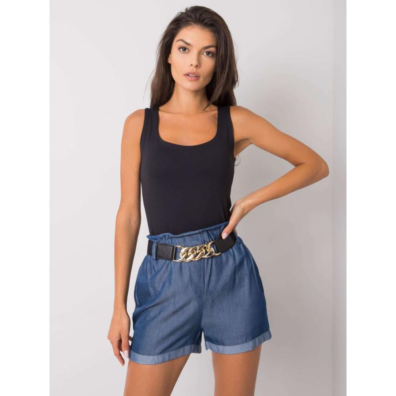 Női öves rövidnadrág MARELLA sötétkék