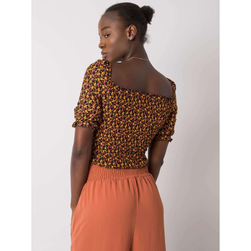 Női fodros blúz Bahia RUE PARIS fekete