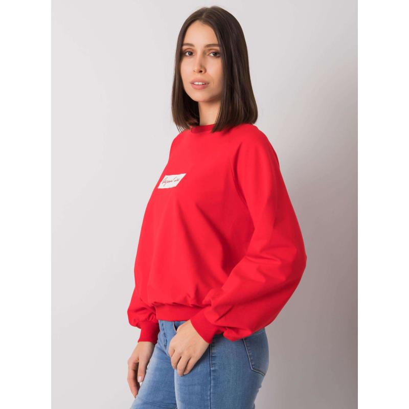 Női kapucnis pulóver plus size HARIETTE piros