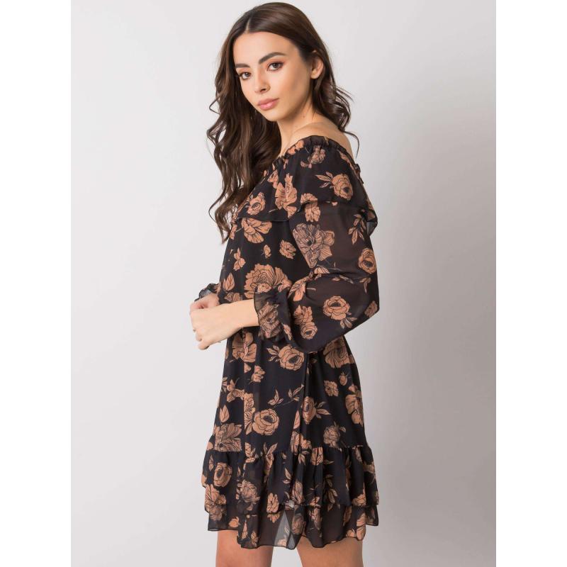 Női BRIANNON ruha fekete és barna színben