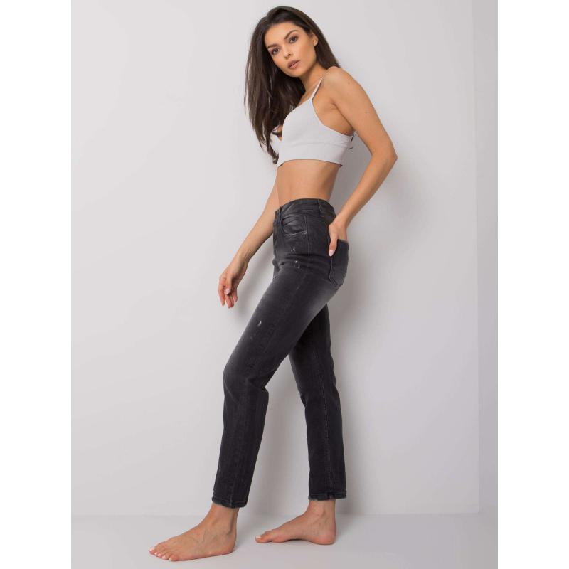 Dámské džíny LADONN tmavě šedé 