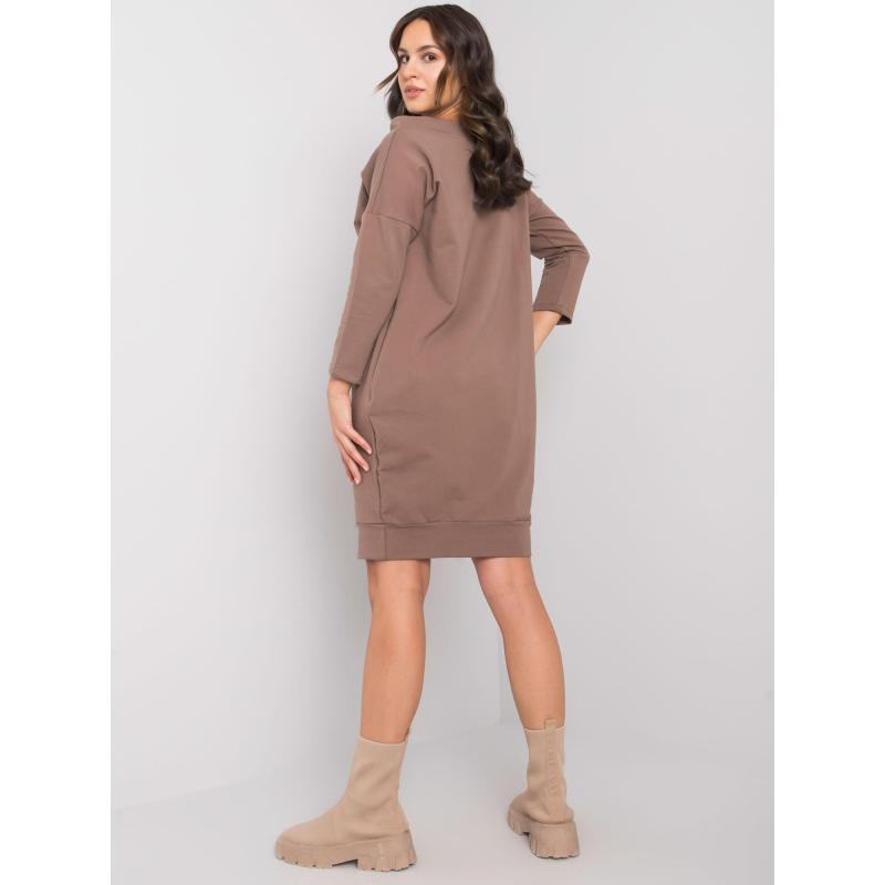 Dámské šaty bavlněné PAULIE hnědé