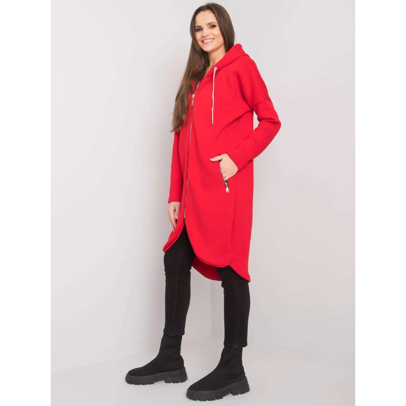 Női hosszú pulóver TABBY piros