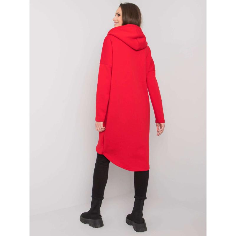 Női hosszú pulóver TABBY piros