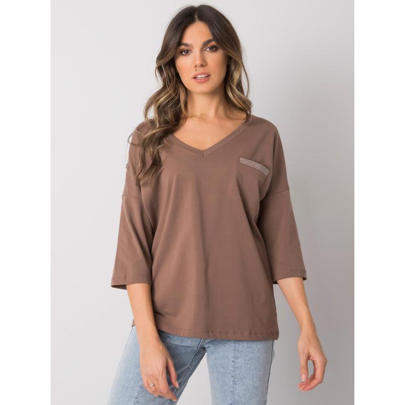 Női blúz Sofia RUE PARIS barna