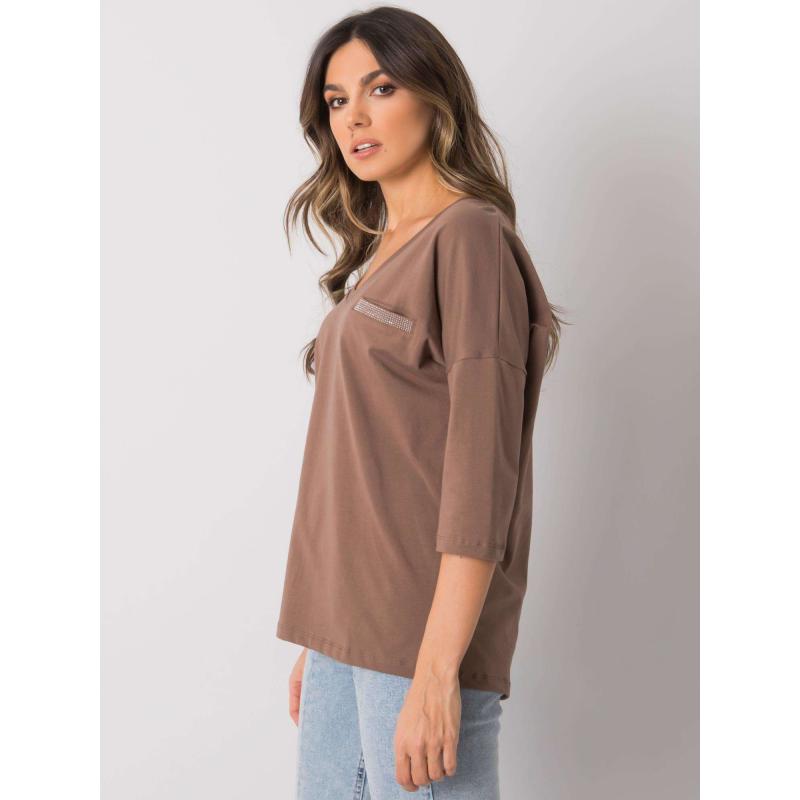 Női blúz Sofia RUE PARIS barna