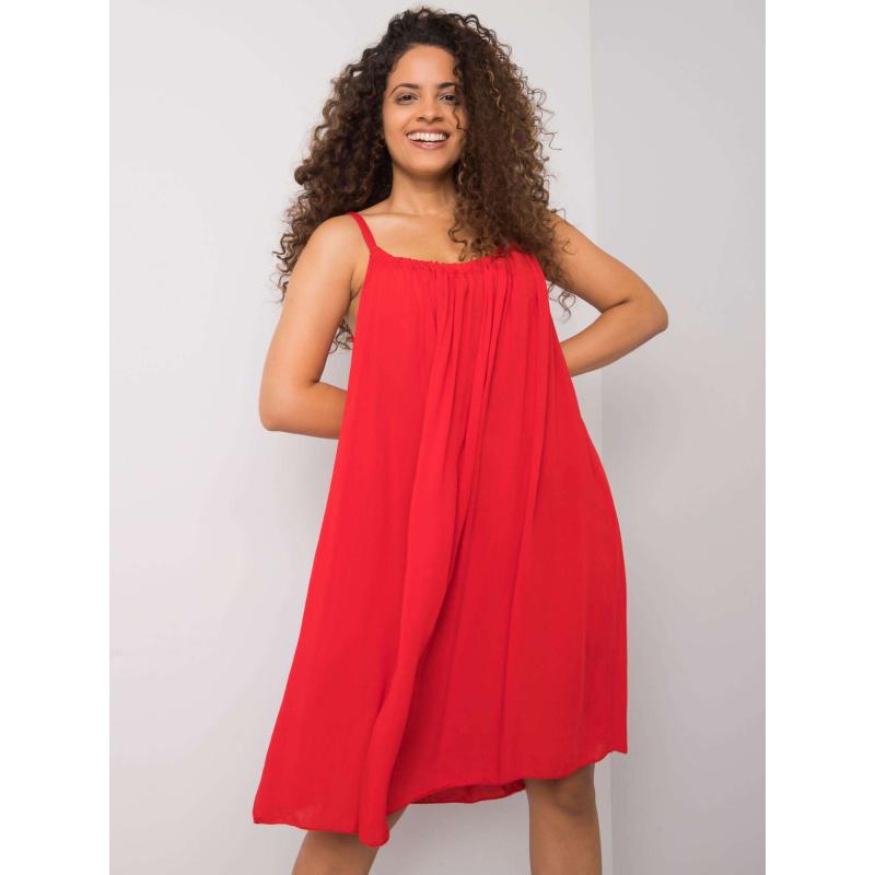 Dámské šaty bez ramínek Polinne OCH BELLA červené 
