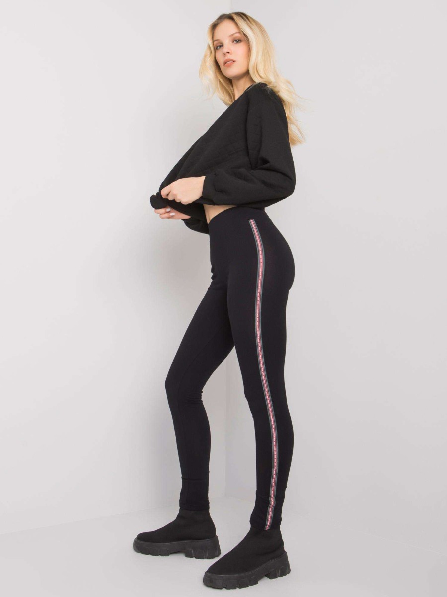 Női pamut leggings Alison RUE PARIS fekete