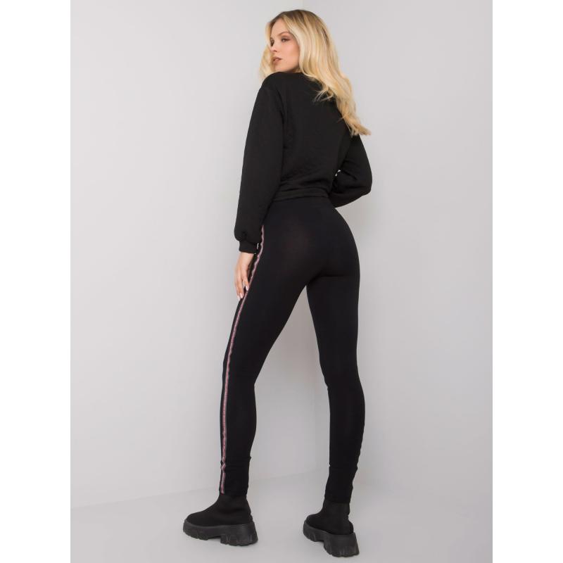 Női pamut leggings Alison RUE PARIS fekete