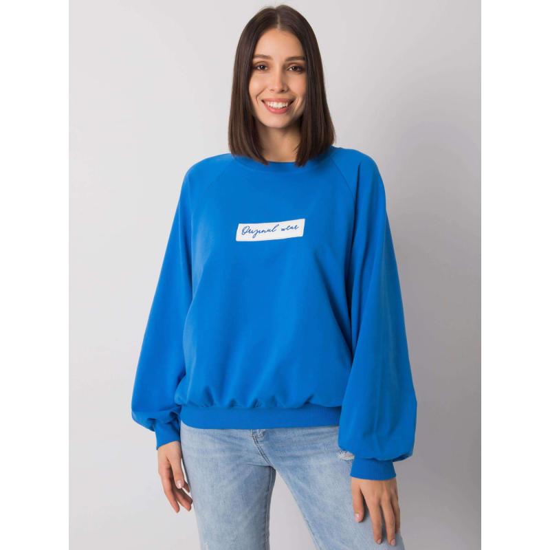 Dámská mikina s kapucí plus size HARLETTE tmavě modrá 