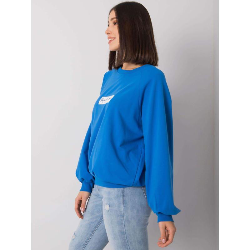 Dámská mikina s kapucí plus size HARLETTE tmavě modrá 