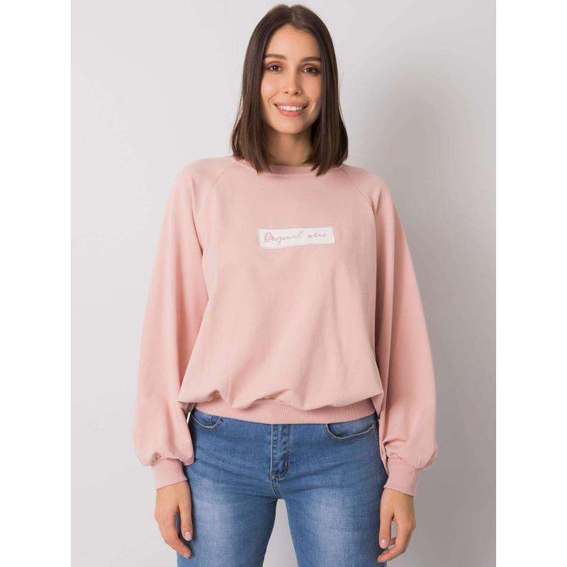 Női plus size kapucnis pulóver HARLETTE rózsaszín