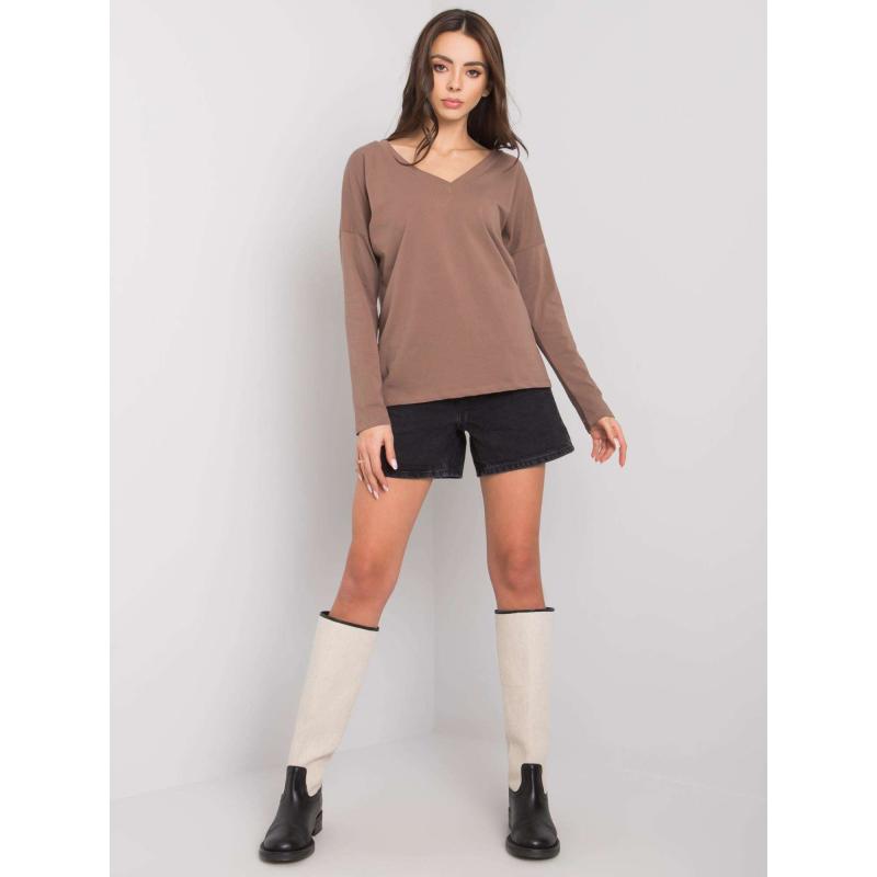 Dámská halenka s dlouhým rukávem Libourne RUE PARIS hnědá 