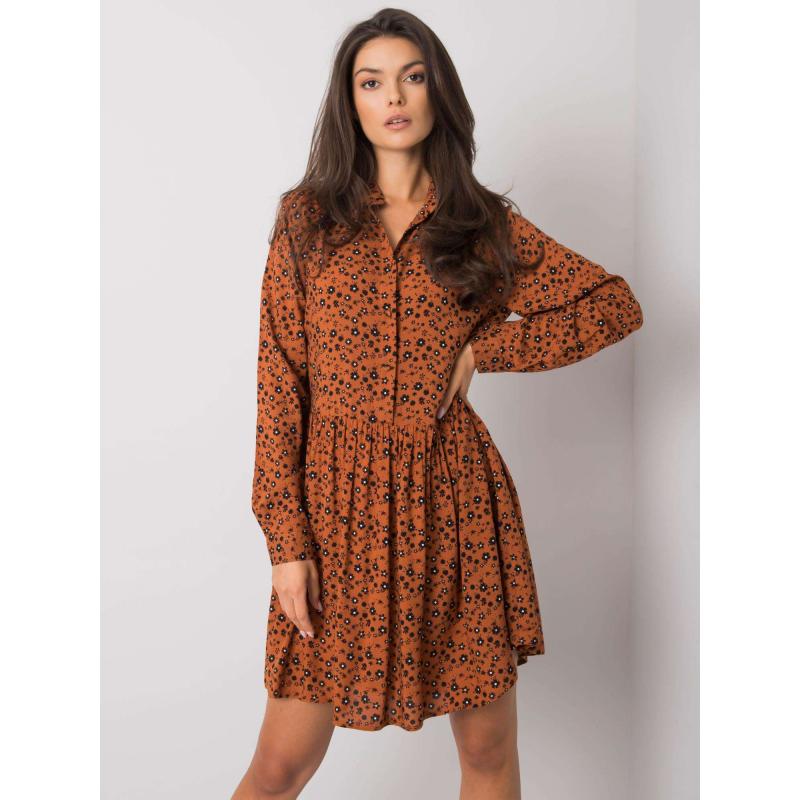 Dámske šaty s potlačou Rima FRESH MADE hnedé