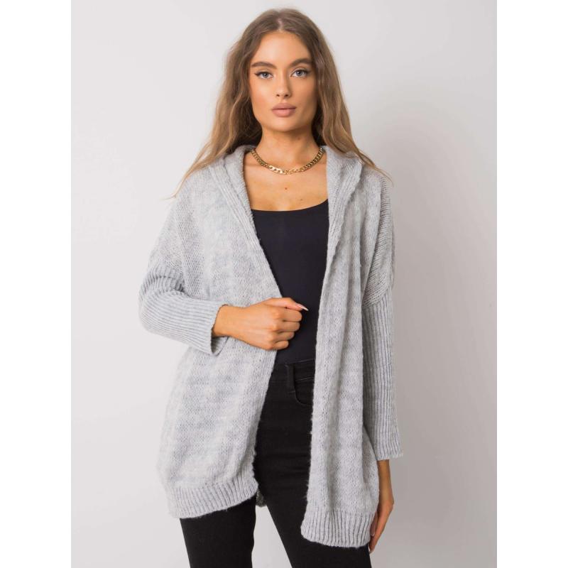 Női kapucnis pulóver Pierrette OCH BELLA szürke