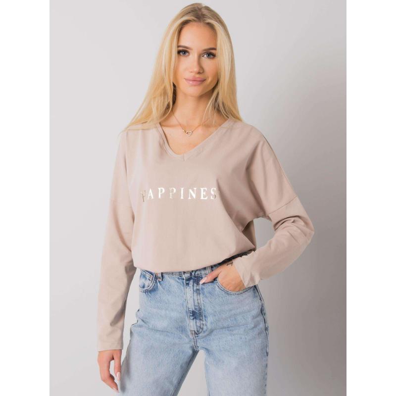 Dámská halenka s nápisem Georgetown RUE PARIS světle béžová 