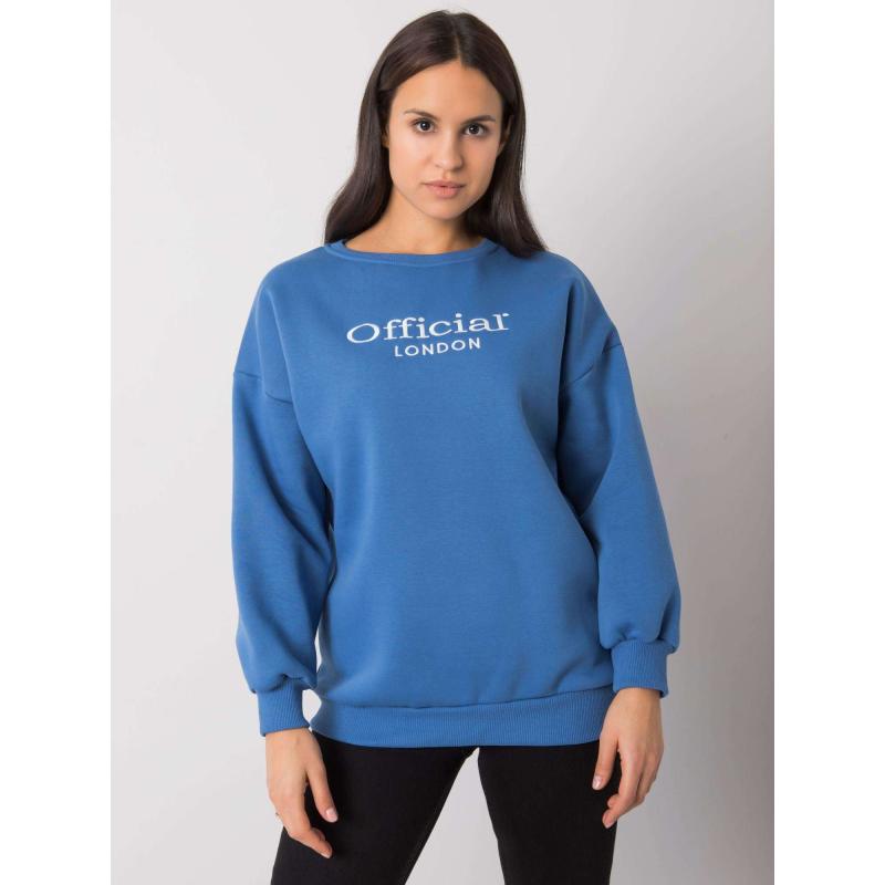 Női kapucnis pulóver CHERBOURG kék