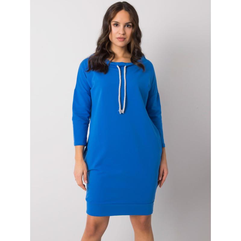 Női pamut ruha PAULIE sötétkék