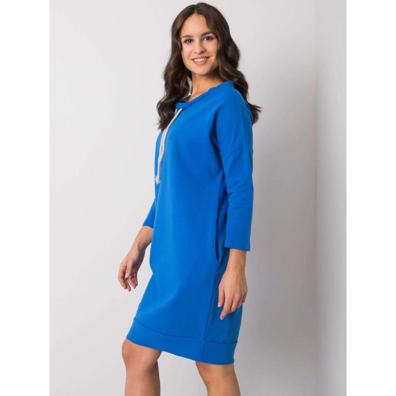 Női pamut ruha PAULIE sötétkék