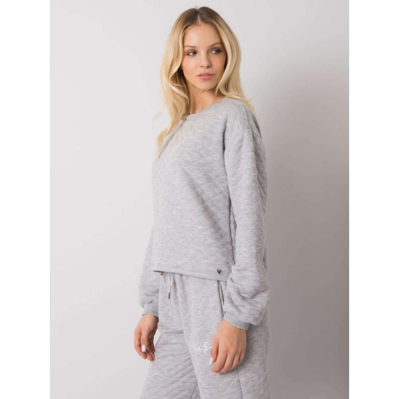 Dámská mikina s kapucí prošívaná KERSTINE šedá 