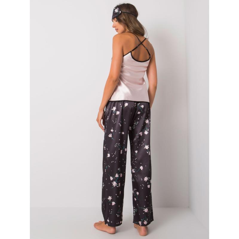 Dámská souprava na spaní RYKA černo-růžová 