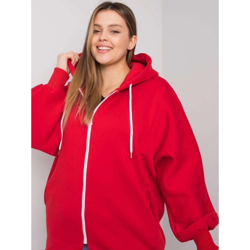 Dámská mikina plus size ELLA červená 