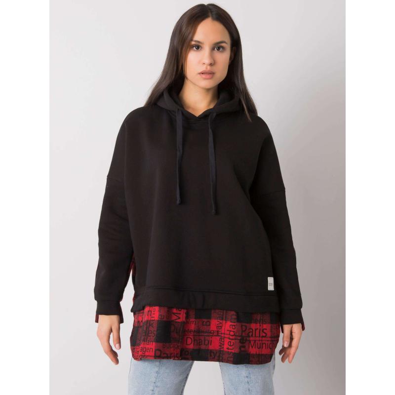 Dámská mikina Freyah RUE PARIS černo-červená