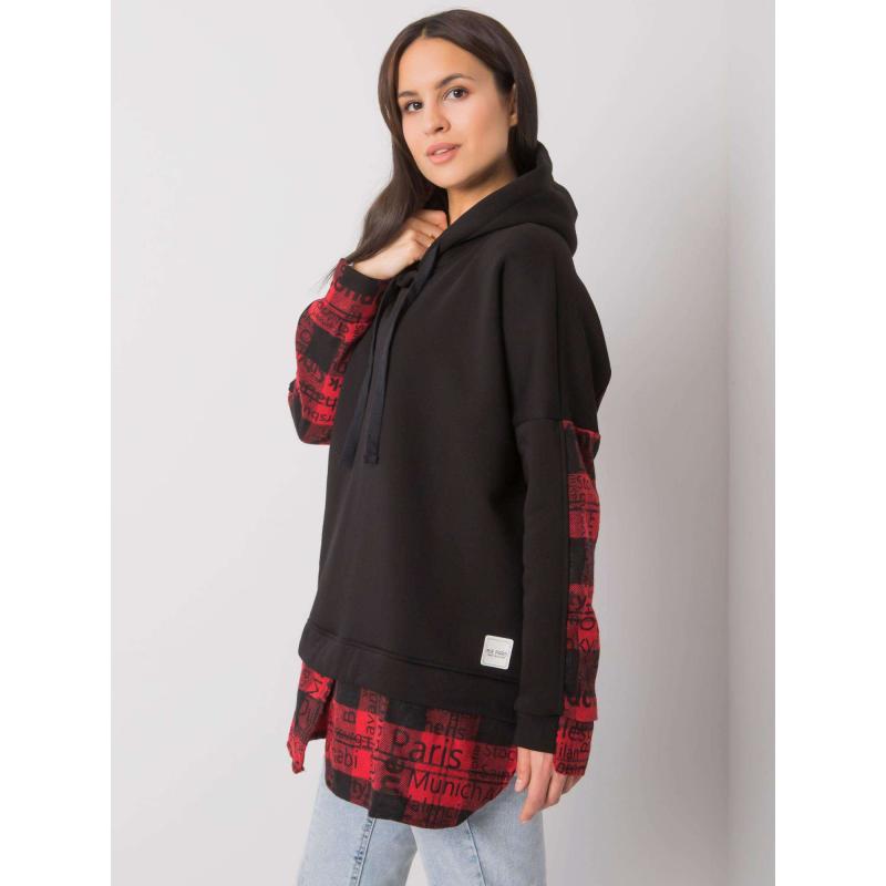 Dámská mikina Freyah RUE PARIS černo-červená