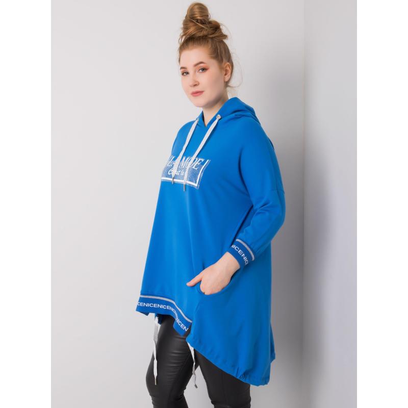 Dámská mikina s kapucí BELINA tmavě modrá