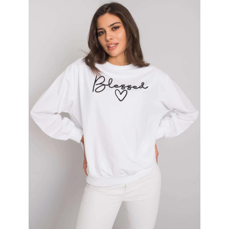 Dámská mikina s nápisem Ercolano RUE PARIS bílá 