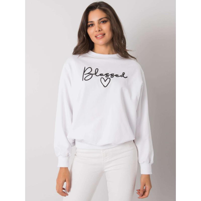 Dámská mikina s nápisem Ercolano RUE PARIS bílá 