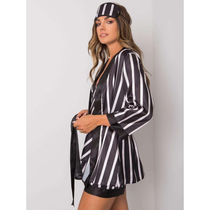 Dámská souprava na spaní pruhovaná UJANI černá