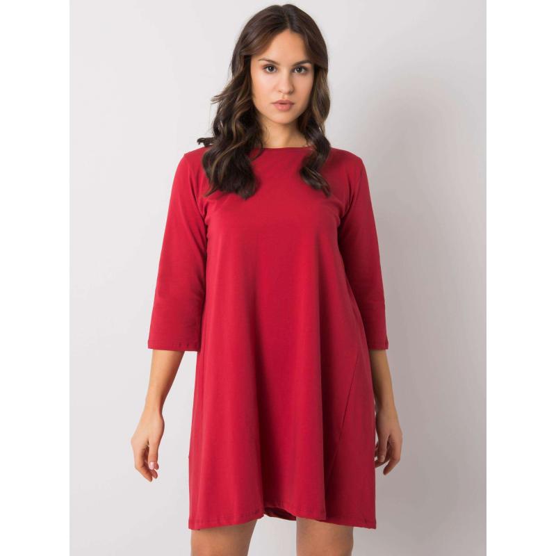 Dámské šaty s krajkou Jamelia RUE PARIS vínové 