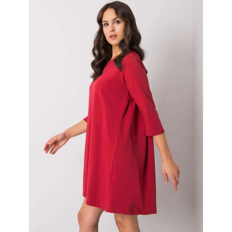 Dámské šaty s krajkou Jamelia RUE PARIS vínové 