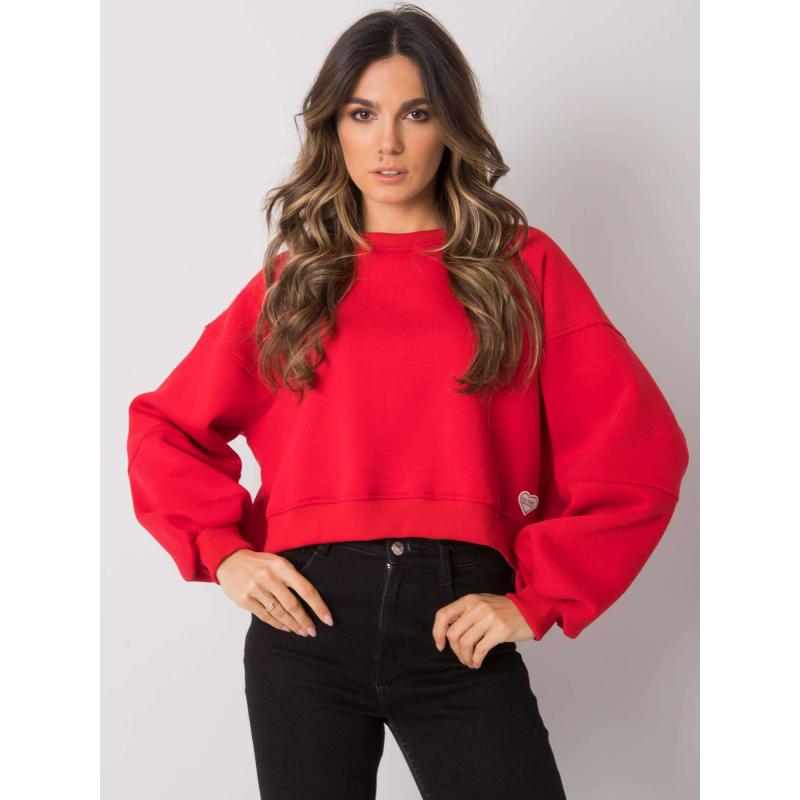 Dámská mikina bavlněná Yessie RUE PARIS červená