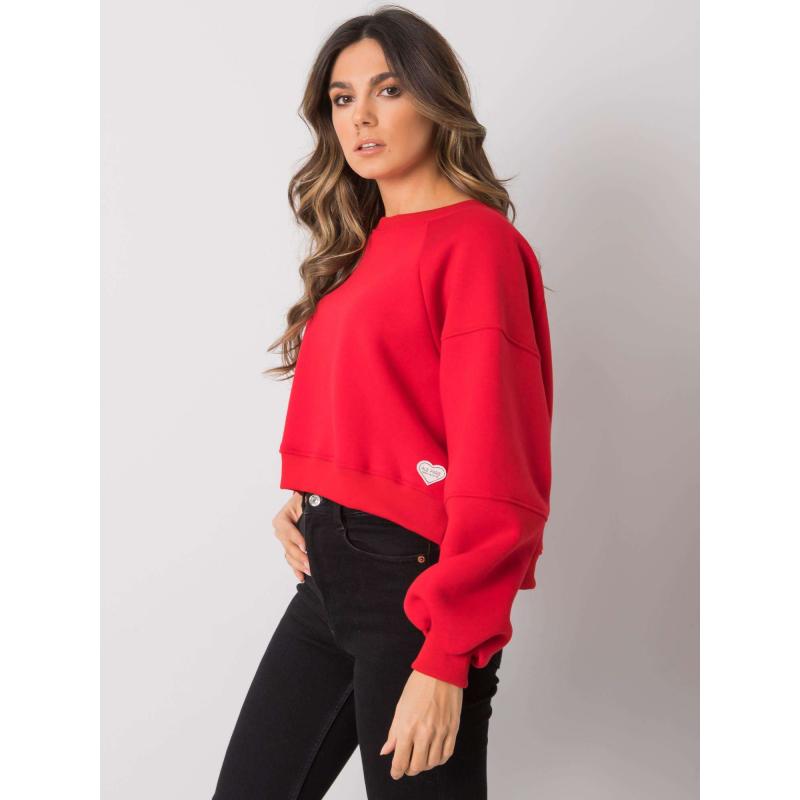 Dámská mikina bavlněná Yessie RUE PARIS červená