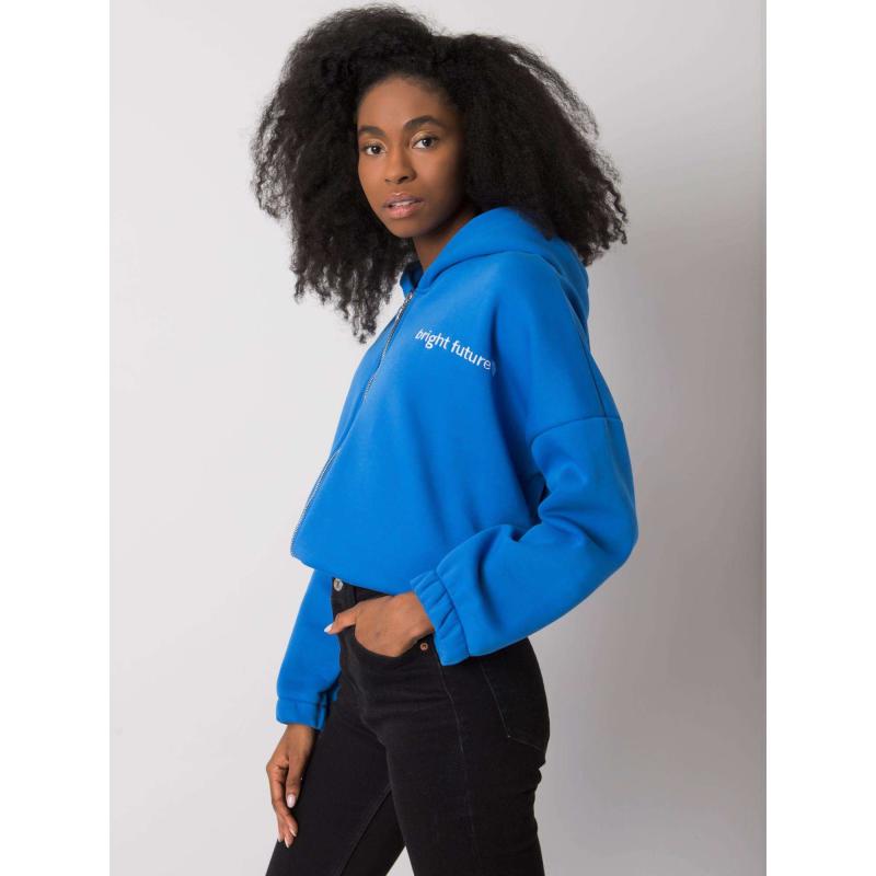 Női hímzett pulóver Michelle RUE PARIS sötétkék