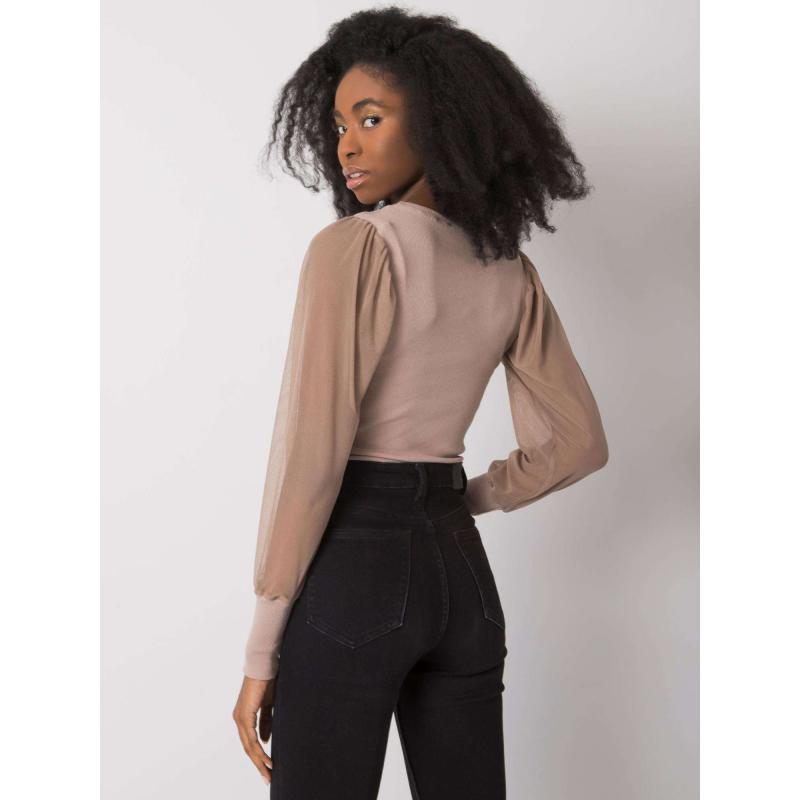 Dámska blúzka Cynthia RUE PARIS dark beige