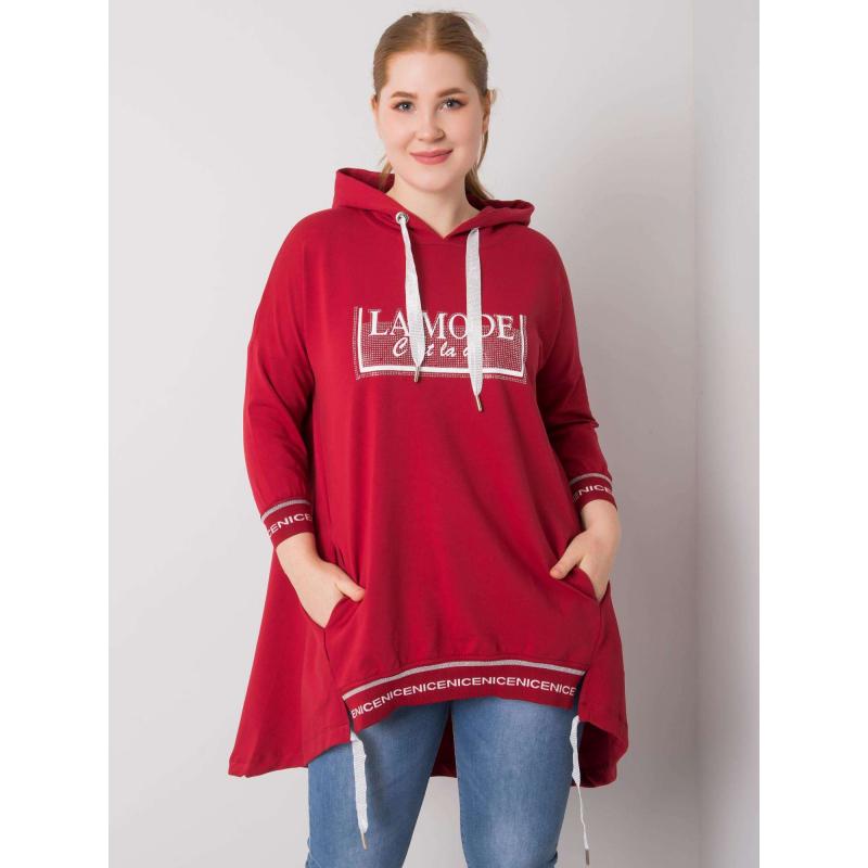 Dámská mikina s kapucí BELINA bordó 